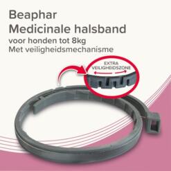 Grijze Beaphar Medicinale halsband voor kleine honden met extra veiligheidszone