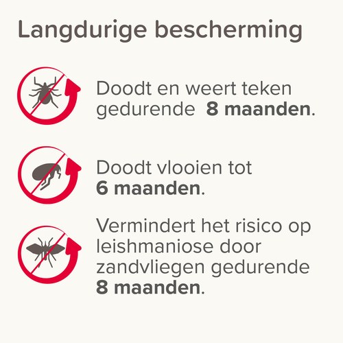 Beaphar Medicinale Halsband Hond & Kat | tot 8 maanden 4 Beaphar Medicinale halsband kleine hond tegen teken, vlooien en leishmaniose