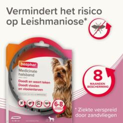 Beaphar Medicinale Halsband Hond & Kat | tot 8 maanden 14 Beaphar Medicinale halsband vermindert het risico op leishmaniose door zandvliegen