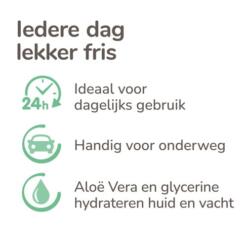 Beaphar Natte Hond Spray | Frisse vacht na een nat avontuur 10 Voordelen van Beaphar Natte Hond Spray: geschikt voor dagelijks gebruik, handig voor onderweg en met aloë vera en glycerine