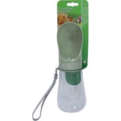 Travel Drinkfles 450ml warmgrijs. ergonomisch ontwerp met draaisysteem en draagkoord