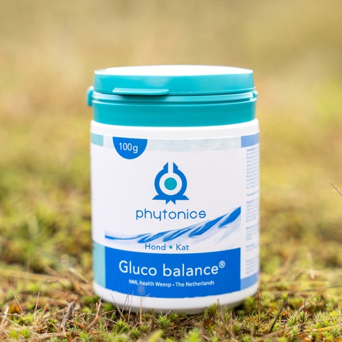 Phytonics Gluco Balance Hond en Kat 4 Phytonics Gluco Balance voor hond en kat in het gras