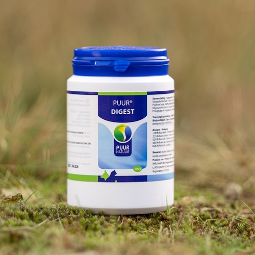 PUUR Digest | Spijsvertering Hond 4 PUUR Digest spijsverteringssupplement voor de hond in het gras