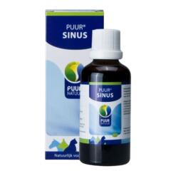 Flesje PUUR Sinus alcoholvrij 50 ml met doosje voor de luchtwegen van je hond