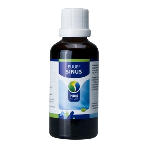 PUUR Sinus alcoholvrij voor de luchtwegen 5 PUUR Sinus alcoholvrij druppels 50 ml voor de luchtwegen van de hond