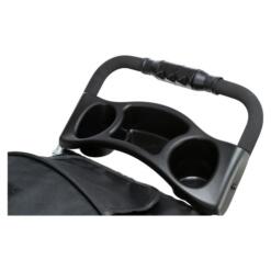 Trixie Hondenbuggy 3 Wielen | Honden tot 11 kg 19 Gevoerde duwstang van de hondenbuggy met tray, twee bekerhouders en opbergvak