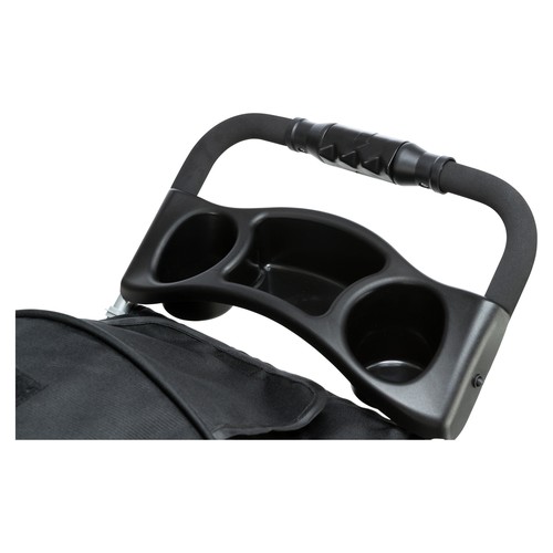 Trixie Hondenbuggy 3 Wielen | Honden tot 11 kg 7 Gevoerde duwstang van de hondenbuggy met tray, twee bekerhouders en opbergvak