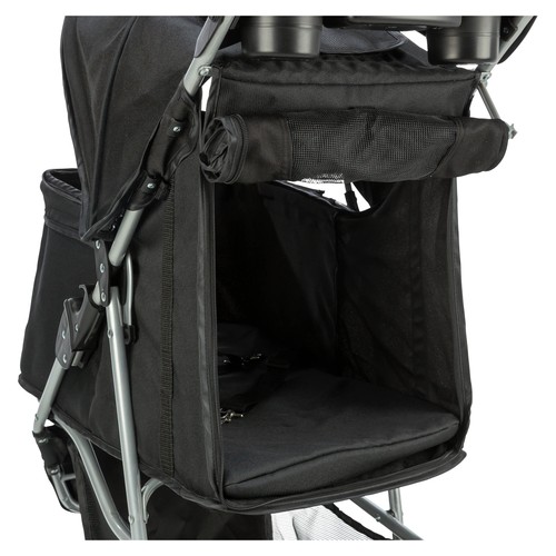 Trixie Hondenbuggy 3 Wielen | Honden tot 11 kg 10 Gaaspaneel van de hondenbuggy met opgerolde flap om het uitzicht af te dekken