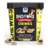 Montego Bags o' Wags Chewies Pindakaassmaak | 500 g 1 Pot Montego Bags o' Wags Chewies van 500 gram met zachte hondensnoepjes in pootjesvorm met pindakaassmaak