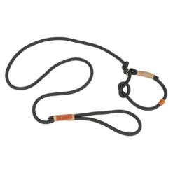 TRIXIE retrieverlijn van rond geweven touw met verstelknoop, metalen ring en leren label
