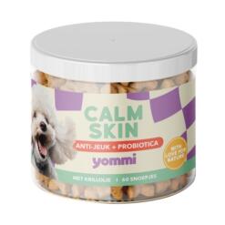 Pot Yommi Calm Skin met 60 snoepjes, supplement bij jeuk en een gevoelige huid bij honden