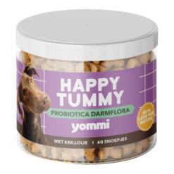 Pot Yommi Happy Tummy met 60 snoepjes, probiotica voor de darmflora van je hond
