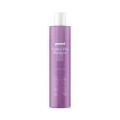 Paarse fles Yommi Natural Dog Shampoo Sensitive 250 ml, milde hondenshampoo voor de gevoelige huid