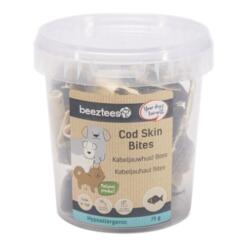 Beeztees Cod Skin Bites verpakking met hypoallergeen label, 75 gram