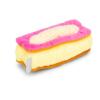 Beeztees Tompouce Hondenknuffel van pluche | Zonder piep 8 Beeztees Tompouce hondenknuffel van pluche met roze bovenkant en gele middenlaag