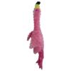 Flamingo knuffel Ferry van Boon voor honden, roze corduroy pluche van 90 cm met gele snavel