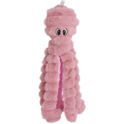 Roze pluche hondenknuffel octopus van Boon met lange geribbelde armen