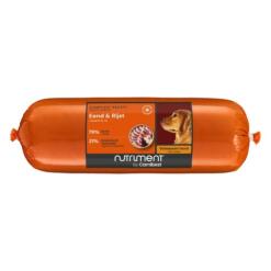 Carnibest Eend & Rijst, rauwe diepvries worst met eend voor volwassen honden