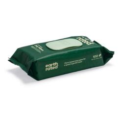 Earth Rated Hondendoekjes Geurloos, 100 stuks 12 Verpakking Earth Rated hondendoekjes geurloos schuin van opzij gefotografeerd