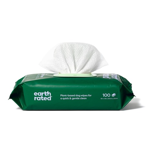 Earth Rated Hondendoekjes Lavendel, 100 stuks 2 Verpakking Earth Rated hondendoekjes met lavendelgeur, doekje uit de opening