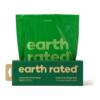 Poepzakjes Earth Rated 300 stuks in Dispenserdoos 1 Earth Rated poepzakjes 300 stuks in liggende dispenserdoos met groen zakje uit de opening