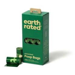 Voordeelpak poepzakjes van Earth Rated met 315 geurloze zakjes en twee losse groene rolletjes