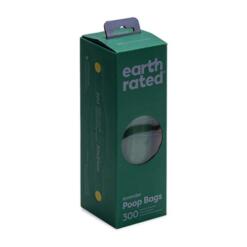 Zijaanzicht van de Earth Rated poepzakjesdoos lavendel met ophanggaatje