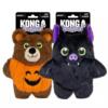 Halloween hondenspeelgoed: KONG Snuzzles Bat & Bear 2 Halloween hondenspeelgoed KONG Snuzzles, bruine beer met pompoentrui en zwarte vleermuis