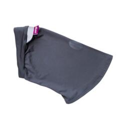 HuppuPomppa hondennekwarmer in antraciet, productfoto op witte achtergrond