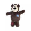 KONG Knots Wild Bear Jumbo bruine hondenknuffel met lapjes op buik en poot