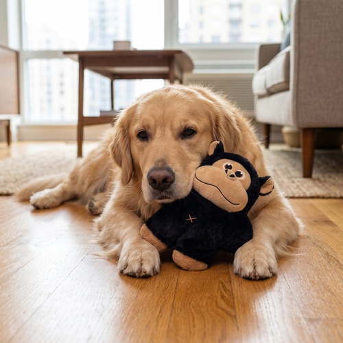 KONG Snuzzles XL Gorilla Pluche speeltje voor grote honden 4 KONG Snuzzles gorilla armen en benen detail, constructie en materiaalkwaliteit
