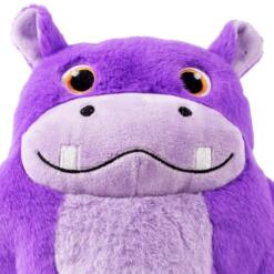 KONG Snuzzles XL Hippo | Premium hondenknuffel met pieper 10 KONG Snuzzles XL hondenknuffel bovenaanzicht, beide oren en rugdetails zichtbaar