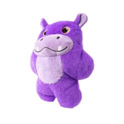 KONG Snuzzles XL Hippo | Premium hondenknuffel met pieper 11 KONG Snuzzles XL hippo zijaanzicht, dichte vulling en pluche textuur duidelijk