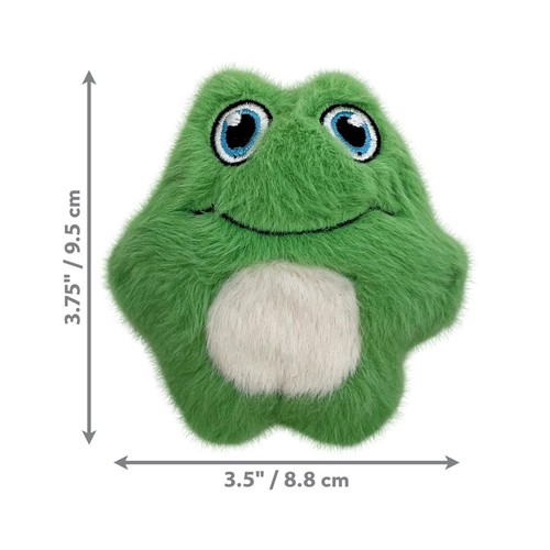 KONG Snuzzles Mini Frog XS | Hondenknuffel met Pieper 4 Afmetingen KONG Snuzzles Mini Frog: 9,5 cm hoog en 8,8 cm breed