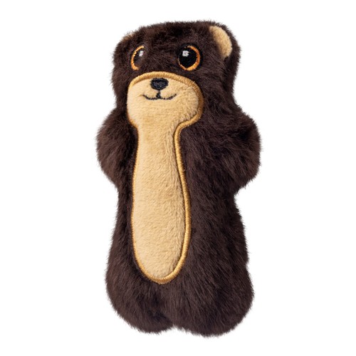 Hondenknuffel KONG Snuzzles Otter met Pieper 6 Schuin vooraanzicht van de zachte pluche otterknuffel voor honden