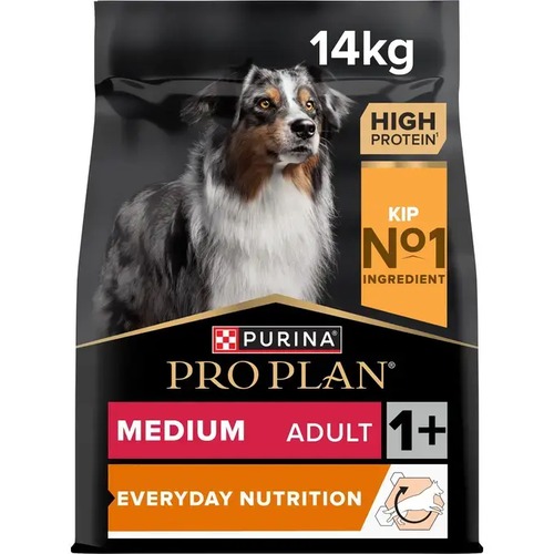 Pro Plan Medium Adult Everyday Nutrition Kip 5 Verpakking Pro Plan Medium Adult Everyday Nutrition met kip, zak van 14 kg