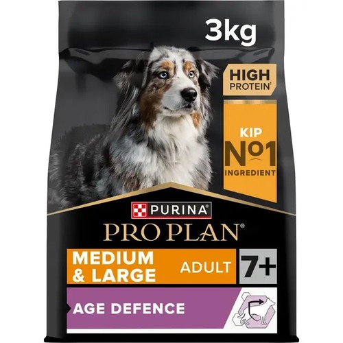 Pro Plan Seniorvoer Kip | Medium & Large Hond 7+ 4 Zak Pro Plan seniorvoer hond met kip van 3 kg, kip als nummer 1 ingrediënt