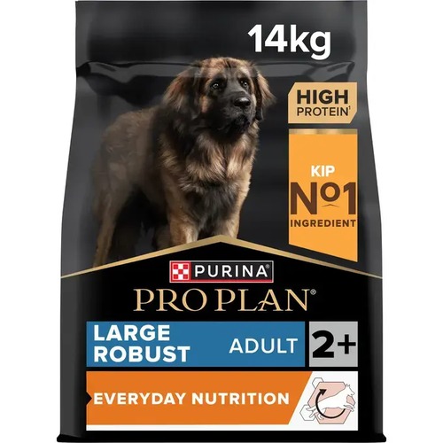 Pro Plan Large Robust Adult Kip 14 kg 5 Pro Plan Large Robust Adult hondenvoer met kip, zak van 14 kg, vooraanzicht