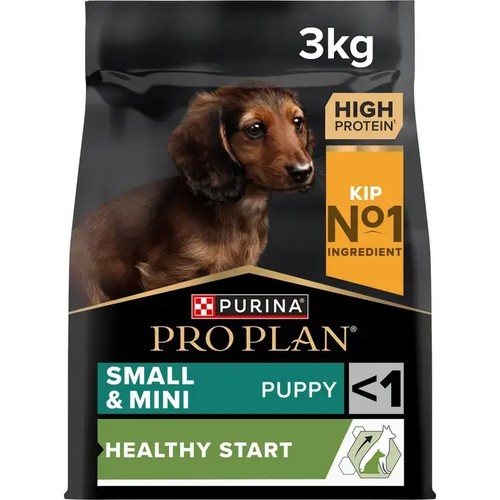 Puppyvoer Pro Plan Small & Mini Kip 3 kg 6 Verpakking Pro Plan Small & Mini Puppy Healthy Start kip, puppyvoer van 3 kg