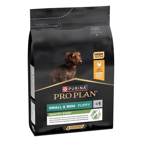 Puppyvoer Pro Plan Small & Mini Kip 3 kg 3 Zijaanzicht van de zak Pro Plan puppyvoer met kip voor kleine en mini hondenrassen