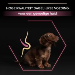 Hoge kwaliteit dagelijkse puppyvoeding van Pro Plan voor een gevoelige huid