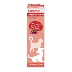 Verpakking van Sanimal Gezonde Blaas cranberry pasta