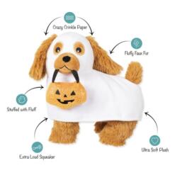 Alternative view of Spookhond pluche hondenspeelgoed met piep