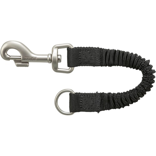 Schokdemper Trixie voor je hond 2 Trixie schokdemper voor hond in zwart met metalen karabijnhaak en D-ring