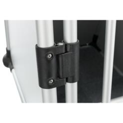 Autobench Aluminium TRIXIE, S tot XL 22 Detail van de scharnierende framehoek onderaan de autobench