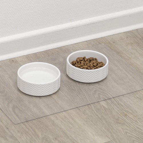 Trixie Voermat Transparant hond 48 x 30 cm 4 Transparante voermat met voer en waterbak voor de hond