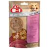 8in1 Meaty Treats gevriesdroogde eend, zak van 50 gram met blokjes van 100% eendenborst
