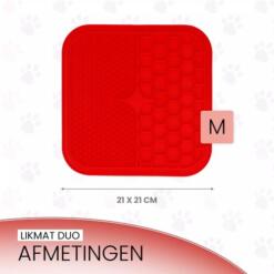 Likmat Duo Eat Slow Live Longer met zuignappen 9 Afmetingen likmat Duo 21 x 21 cm