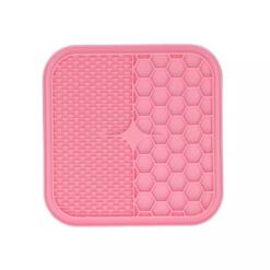 Likmat Duo Eat Slow Live Longer met zuignappen 10 Roze likmat van siliconen met twee patronen
