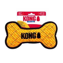 KONG Armor Bone medium: extra sterk piepend hondenbot 8 KONG Armor Bone in oranje, extra sterk piepend hondenbot
